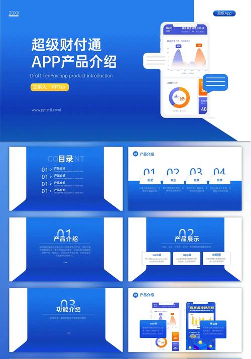 財付通app產品介紹移動互聯網運營ppt模板預覽圖